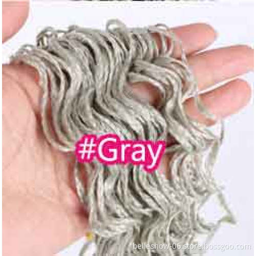 Hot sell Synthetic curly Zizi Crochet Braids Hair 20inch Pure Black Pink Purple 3x Box Braid Pink Hair Extension 3x braids